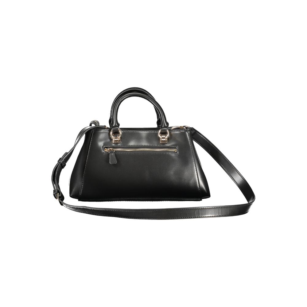 Frame Handbag by Guess Jeans for women in polyurethane black features a refined silhouette, showcasing a secure , organized , and versatile shoulder-strap, adjustable-strap & handle for a refined finish.