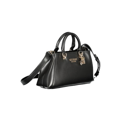 Frame Handbag by Guess Jeans for women in polyurethane black features a exquisite silhouette, showcasing a secure and exquisite with versatile shoulder-strap, adjustable-strap & handle for a exquisite finish.