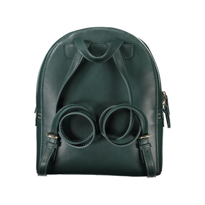 Backpack by Mario Valentino for women in polyurethane green features an stately silhouette from the Polyurethane Backpack range, with a secure zipper, ample external-pockets & internal-pockets, and versatile handle, backpack-strap & adjustable-strap.