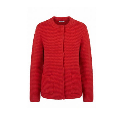 Malo Red Cotton Women's Cardigan