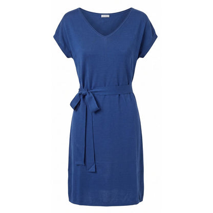 Malo Blue Silk Women Dress