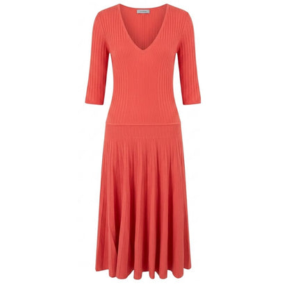 Malo Red Cotton Women Dress