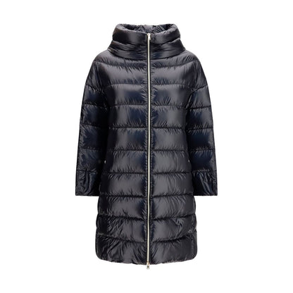 Puffer Jacket by Herno for women in polyester black & patterned presents a effortlessly chic silhouette, showcasing a sophisticated high-collar neckline and premium pockets & insulated for a truly effortlessly chic finish.