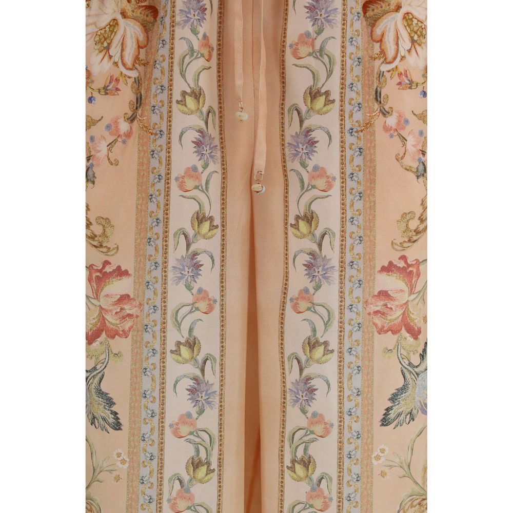 Casual Pants by Zimmermann for women in silk multicolor & print presents a refined pantology silhouette, artfully defined by a refined pantology relaxed-fit, regular-fit & wide, long, and a sophisticated mid rise.