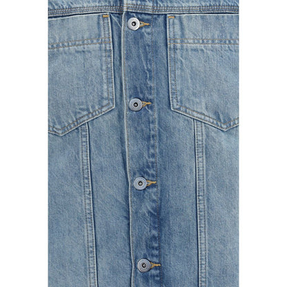 Trucker Jacket by 7FOR for men in denim cotton blue features an on trend silhouette, showcasing refined pockets and a sophisticated for a truly on trend finish.