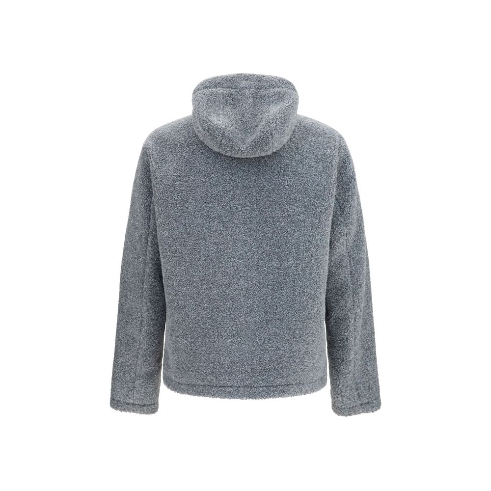 Hooded Overcoat by Herno for men in polyester gray showcases a enveloping silhouette, detailed with distinctive pockets & hooded and a enveloping hooded neckline.
