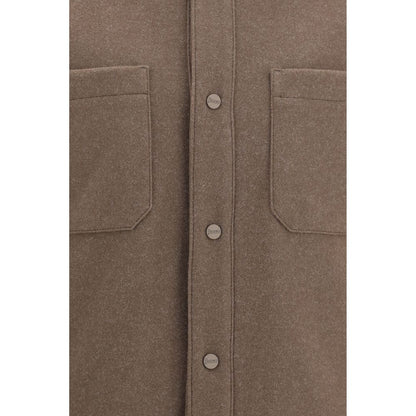 Jacket by Herno for men in viscose polyester & acetate brown features an utilitarian silhouette with a refined , showcasing sophisticated pockets for an utilitarian aesthetic.