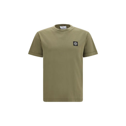 T-Shirt by Stone Island for men in cotton bicolour showcases a unassuming silhouette, artfully detailed with a refined crew neckline and unassuming short-sleeve for a sophisticated, contemporary look.