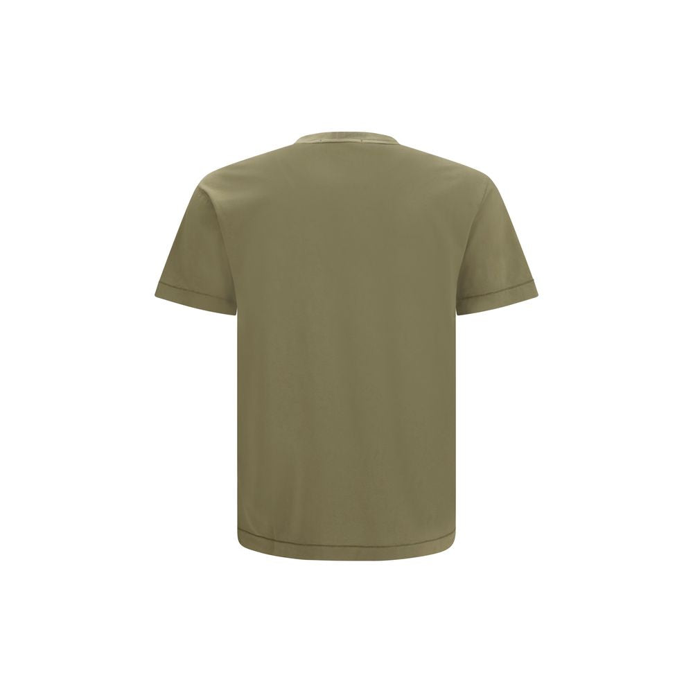 T-Shirt by Stone Island for men in cotton bicolour showcases a dramatic silhouette, elegantly detailed with a dramatic crew neckline and for a truly dramatic finish.