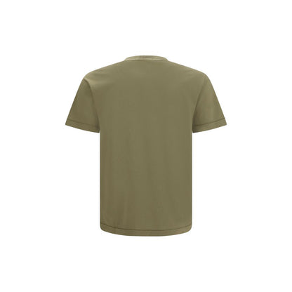 T-Shirt by Stone Island for men in cotton bicolour showcases a dramatic silhouette, elegantly detailed with a dramatic crew neckline and for a truly dramatic finish.