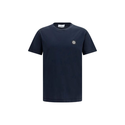 Stone Island Men's Regular Fit Slim Short-Sleeve Crew Neck Cotton T-Shirt - Blue