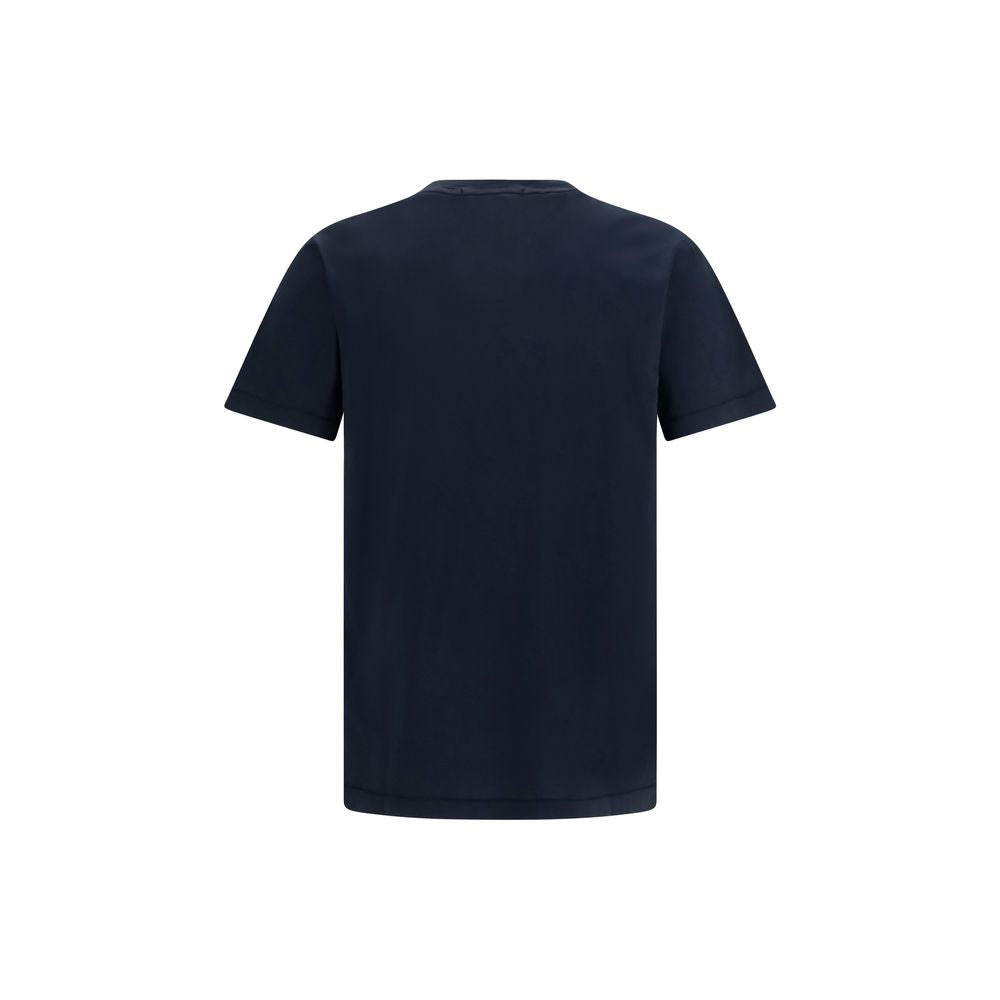 Stone Island Men's Regular Fit Slim Short-Sleeve Crew Neck Cotton T-Shirt - Blue