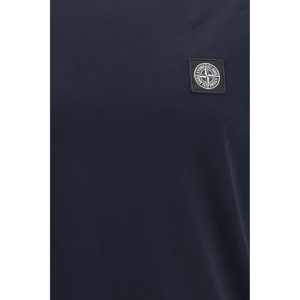 Stone Island Men's Regular Fit Slim Short-Sleeve Crew Neck Cotton T-Shirt - Blue