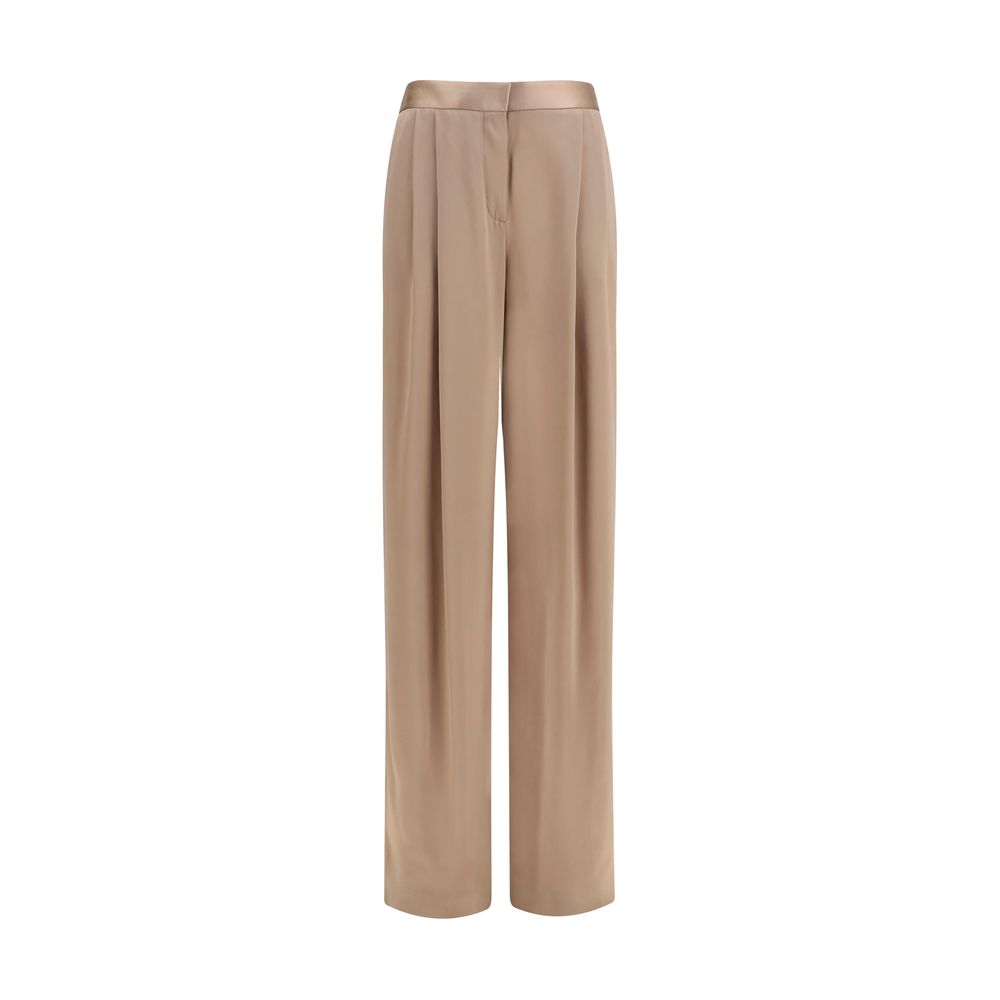 Casual Pants by Tom Ford for women in silk beige presents a tailored silhouette, showcasing a tailored straight-leg & regular-fit and long cut with a refined for a truly tailored aesthetic.