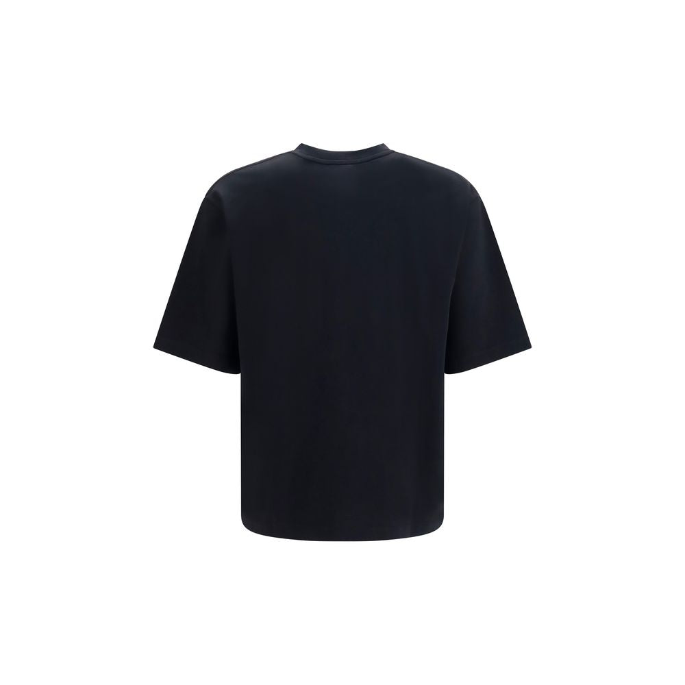 T-Shirt by Dsquared² for men in cotton black, signature & striped showcases a unassuming silhouette, artfully detailed with a refined crew neckline and unassuming for a sophisticated, contemporary look.