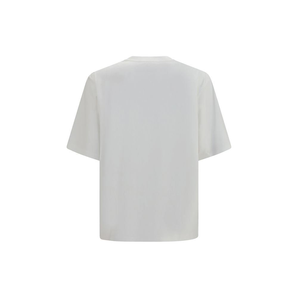 T-Shirt by Rohe for women in silk cotton & modal white features an on trend silhouette, perfectly showcasing a on trend and crew neckline for an elevated aesthetic.