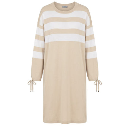 Malo Beige Cotton Women Dress