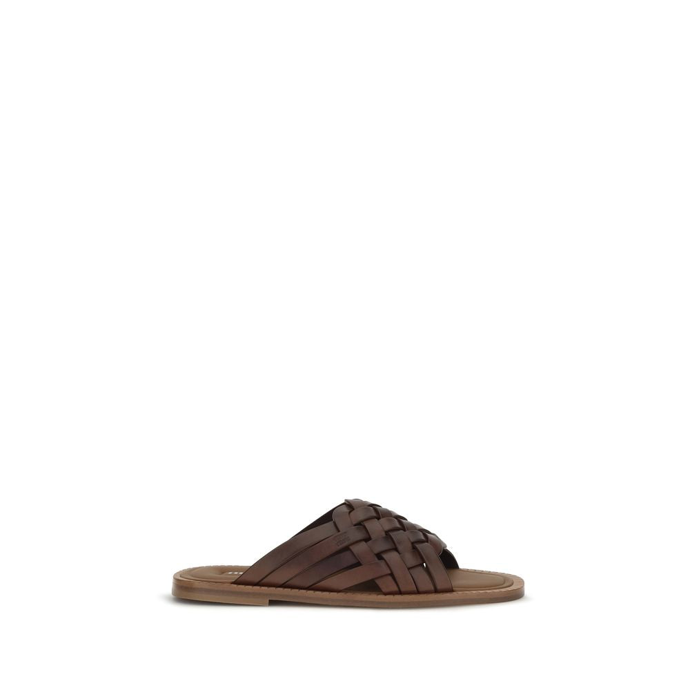 Flat Sandals by Miu Miu for women in bos taurus calf leather brown features an architectural design from the Women's Bos Taurus Calf Leather Flat Sandals collection, defined by a architectural flat and for a architectural finish.