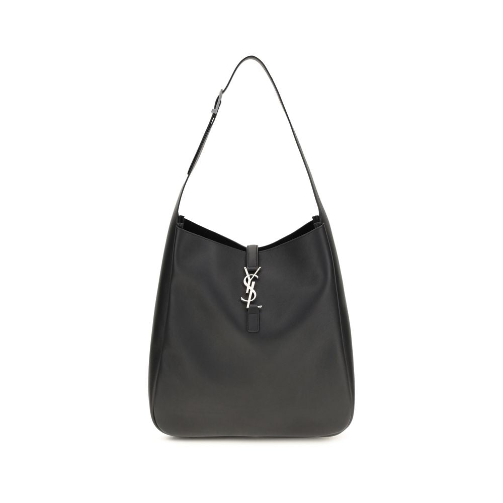Large Shoulder Bag by Saint Laurent for women in bost taurus suede calf leather black & signature showcases a enviable silhouette, artfully detailed with a secure zipper, organized built-in-compartments, and versatile shoulder-strap & adjustable-strap for a enviable look.