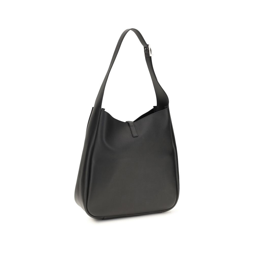 Large Shoulder Bag by Saint Laurent for women in bost taurus suede calf leather black & signature features an effortlessly chic silhouette with a secure zipper, ample built-in-compartments, and versatile shoulder-strap & adjustable-strap for effortlessly chic everyday luxury.
