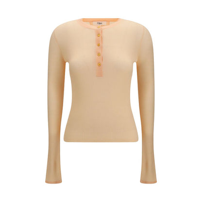 Sweatshirt by Chloé for women in wool orange features a unrivaled silhouette with a refined crew neckline and unrivaled detailing for a sophisticated look.