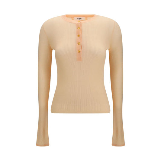 Sweatshirt by Chloé for women in wool orange features a unrivaled silhouette with a refined crew neckline and unrivaled detailing for a sophisticated look.