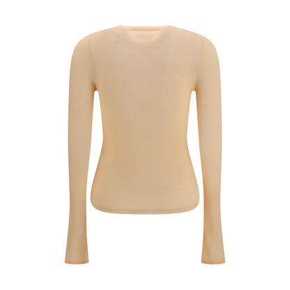 Sweatshirt by Chloé for women in wool orange features an exquisite silhouette, showcasing and crew neckline details for a exquisite look.