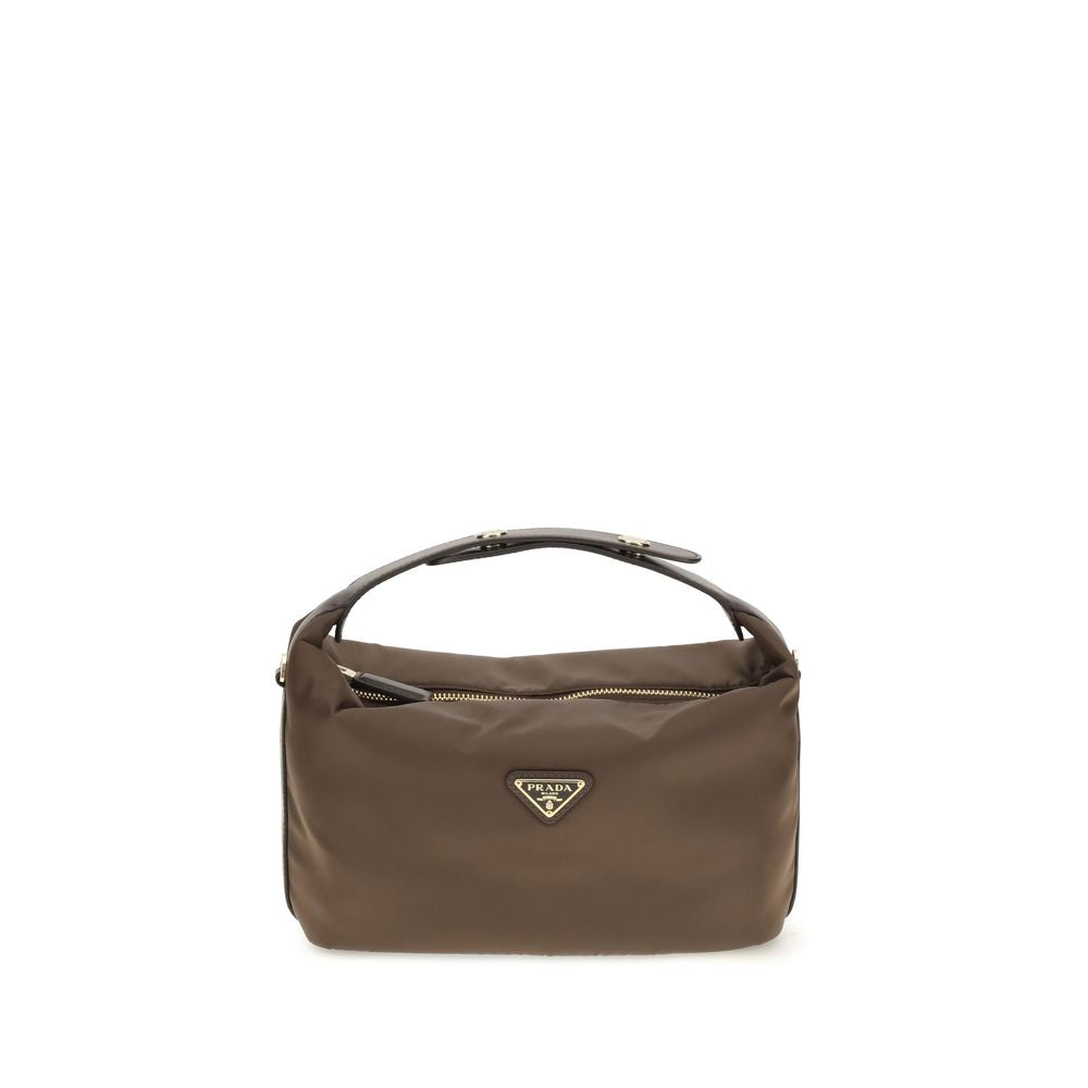 Mini Handbag by Prada for women in polyamide polyester nylon leather & viscose brown features a exquisite silhouette, showcasing a secure and exquisite with versatile shoulder-strap, adjustable-strap & handle for a exquisite finish.
