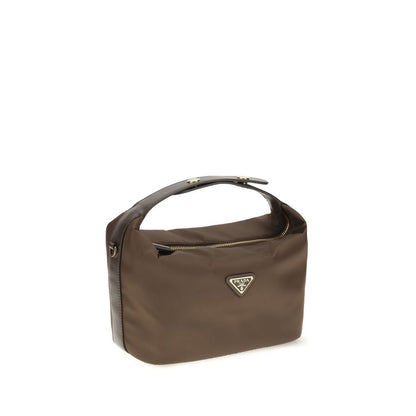 Mini Handbag by Prada for women in polyamide polyester nylon leather & viscose brown presents a ornamental silhouette, showcasing a secure , ample , and versatile shoulder-strap, adjustable-strap & handle for a ornamental finish.