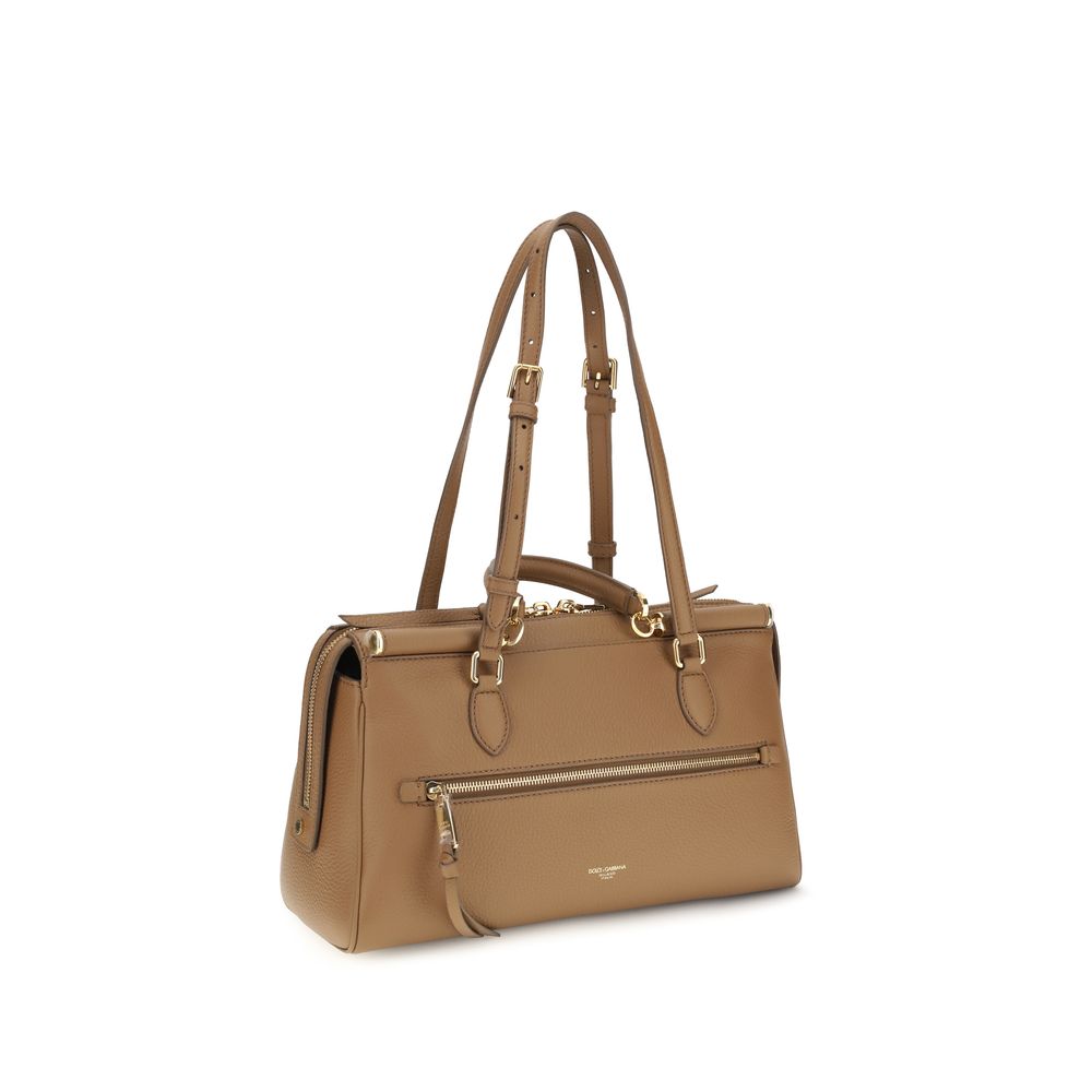 Shoulder Bag by Dolce & Gabbana for women in bos taurus calf leather beige & gold features a enviable silhouette, showcasing a secure zipper, ample , and enviable shoulder-strap, adjustable-strap & handle for a enviable finish.