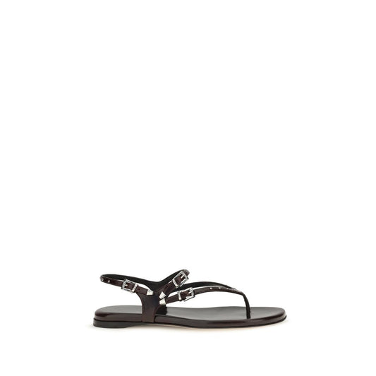 Flat Sandals by Chloé for women in bos taurus calf & lambskin leather black, silver & signature features an effortlessly chic silhouette from the Women's Bos Taurus Calf & Lambskin Leather Flat Sandals collection, showcasing a effortlessly chic flat and elegant .