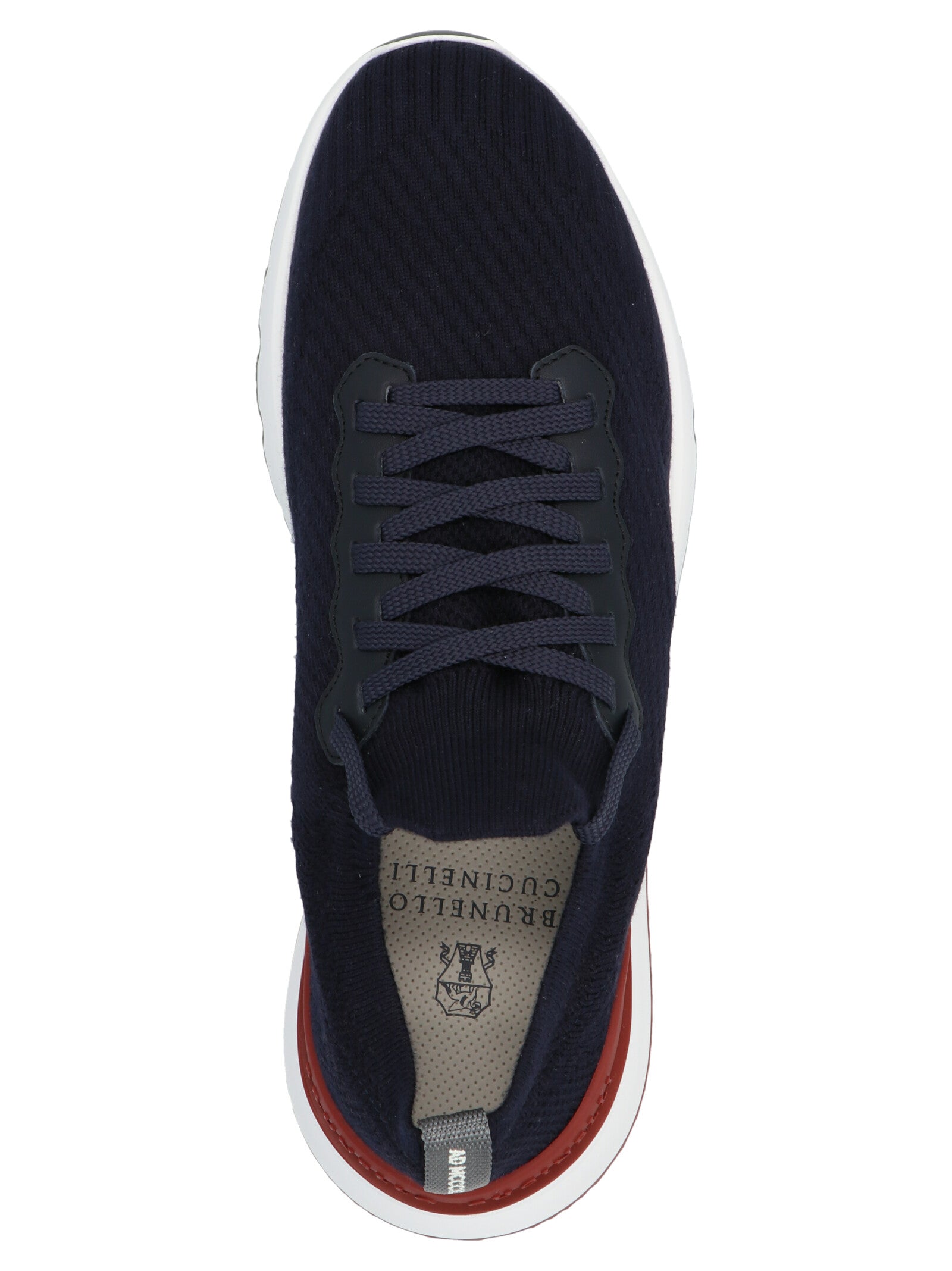 Athletic Sneakers by Brunello Cucinelli for men in poly cotton calfskin & wool blue features an timeless silhouette from the Men's Slip On Poly Cotton Calfskin & Wool Athletic Sneakers collection, showcasing a timeless slip-on style for a timeless look.