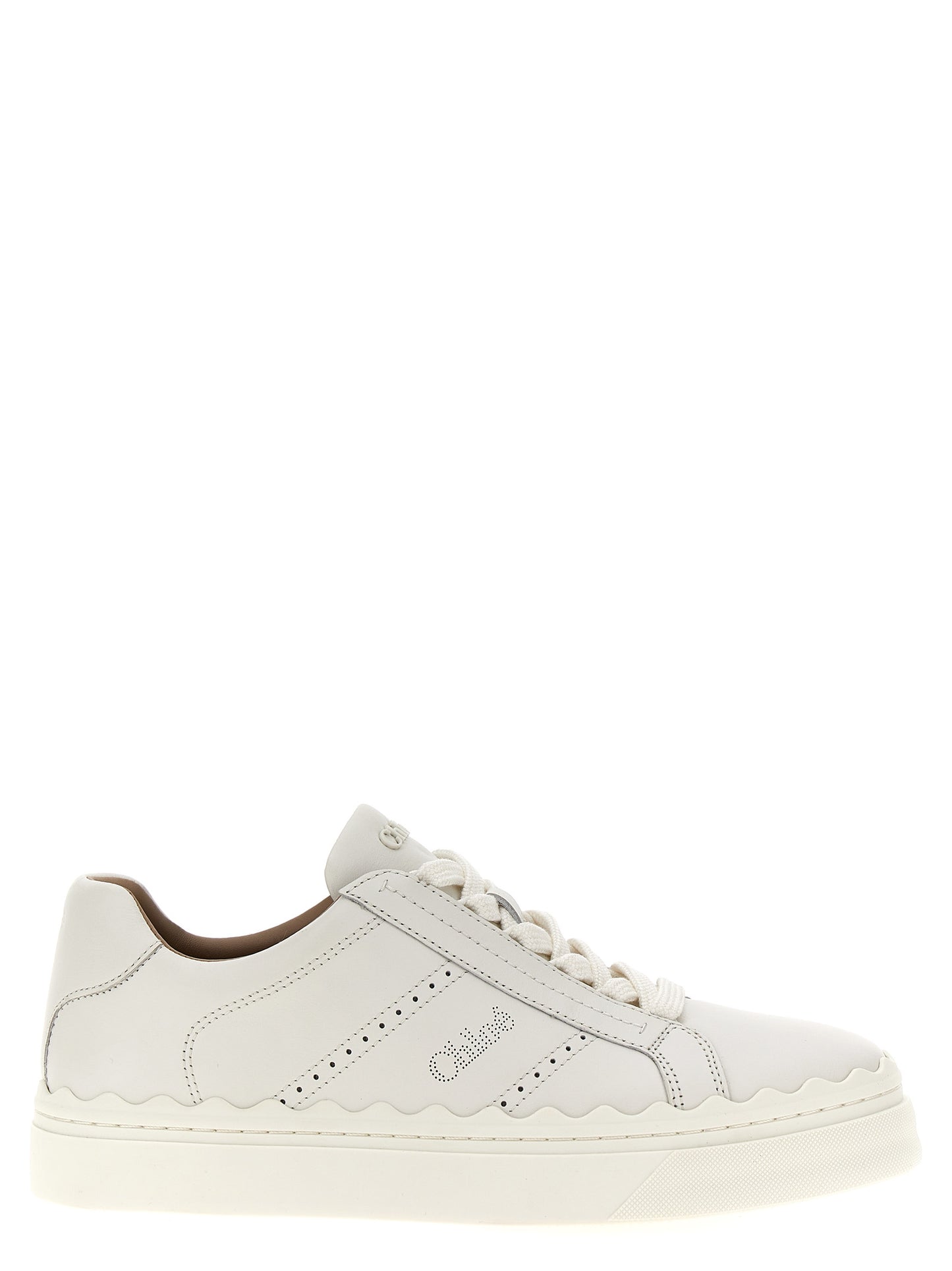 Sneakers by Chloé for women in leather & rubber white presents a impeccable silhouette as Women's Low Top Leather & Rubber Sneakers, expertly defined by a impeccable low-top style for a impeccable, high-fashion look.