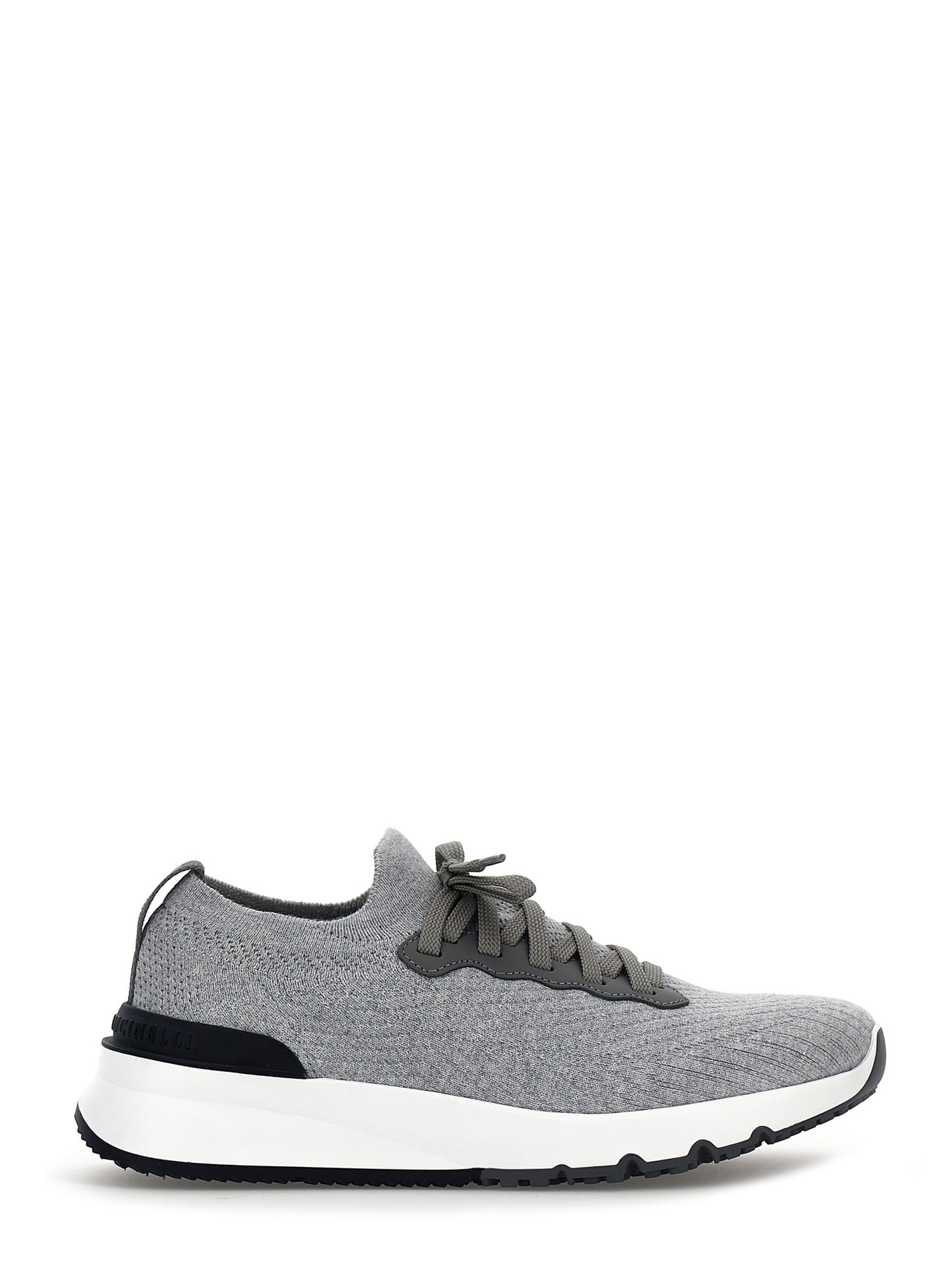 Athletic Sneakers by Brunello Cucinelli for men in cotton & calfskin gray showcases an impeccable silhouette, defined by an impeccable slip-on style design that perfectly captures the essence of the Men's Slip On Cotton & Calfskin Athletic Sneakers.