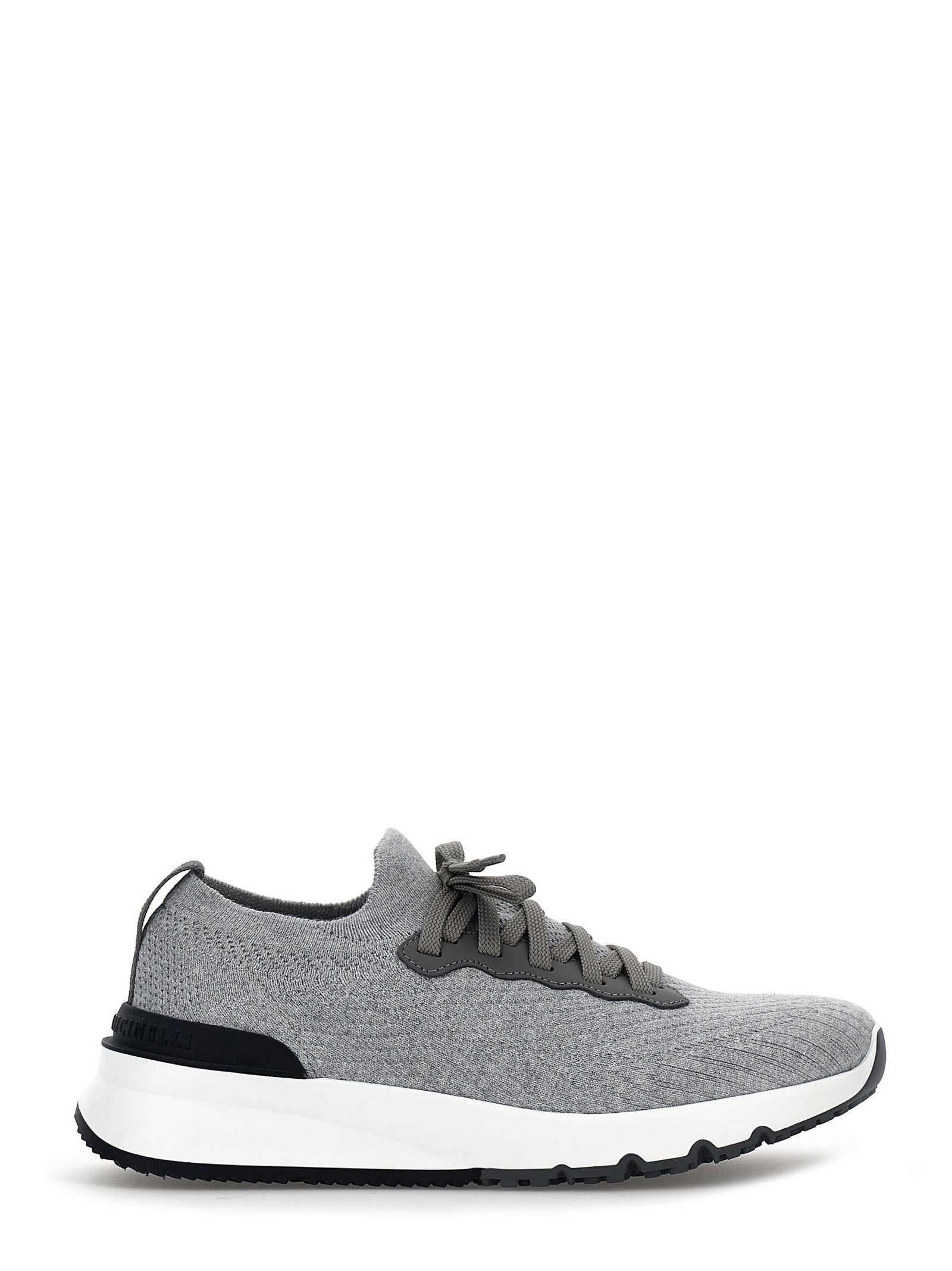 Athletic Sneakers by Brunello Cucinelli for men in cotton & calfskin gray showcases an impeccable silhouette, defined by an impeccable slip-on style design that perfectly captures the essence of the Men's Slip On Cotton & Calfskin Athletic Sneakers.