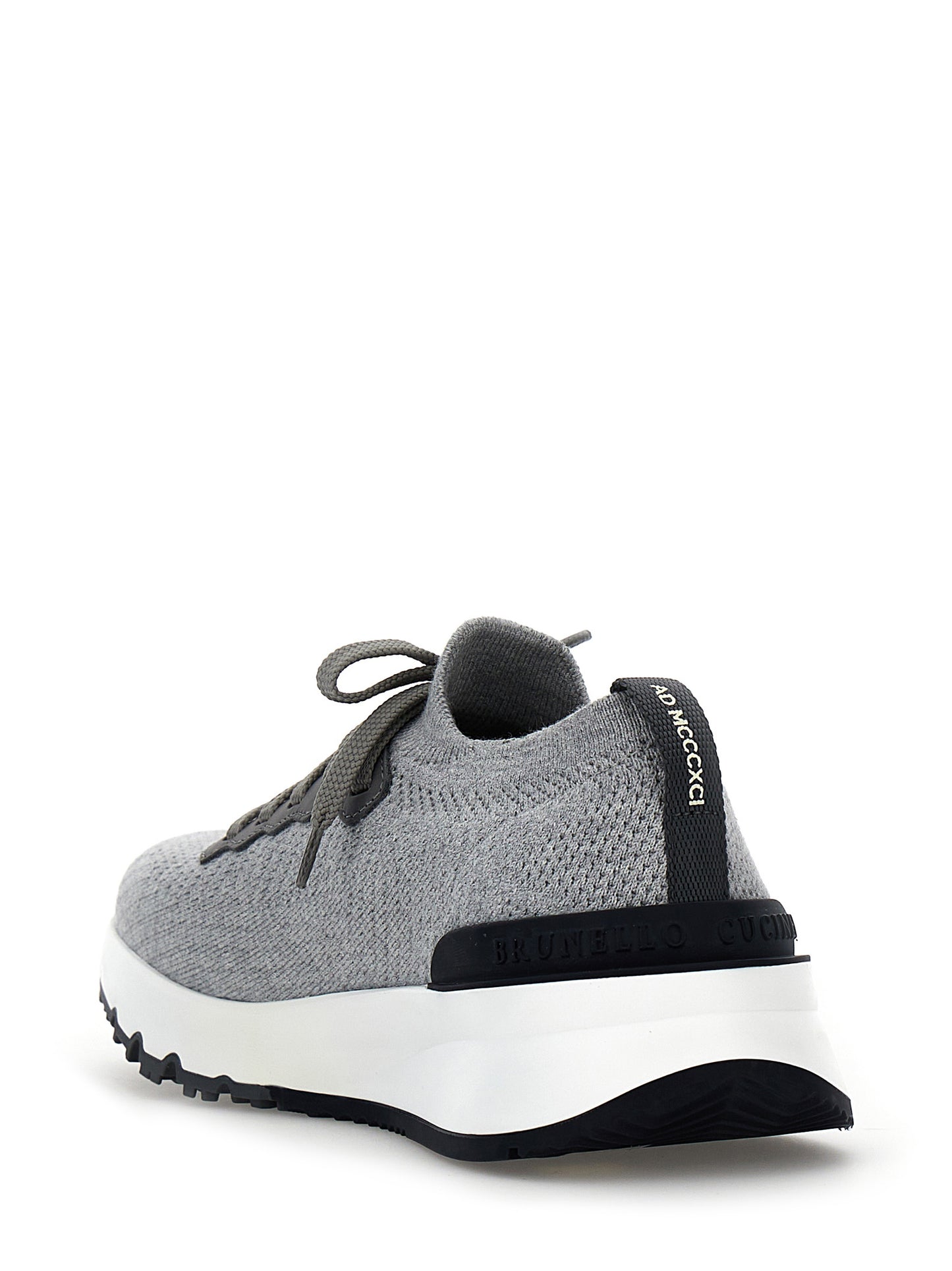 Athletic Sneakers by Brunello Cucinelli for men in cotton & calfskin gray features an effortless chic silhouette, showcasing the signature slip-on style of the Men's Slip On Cotton & Calfskin Athletic Sneakers collection with a truly effortless chic finish.