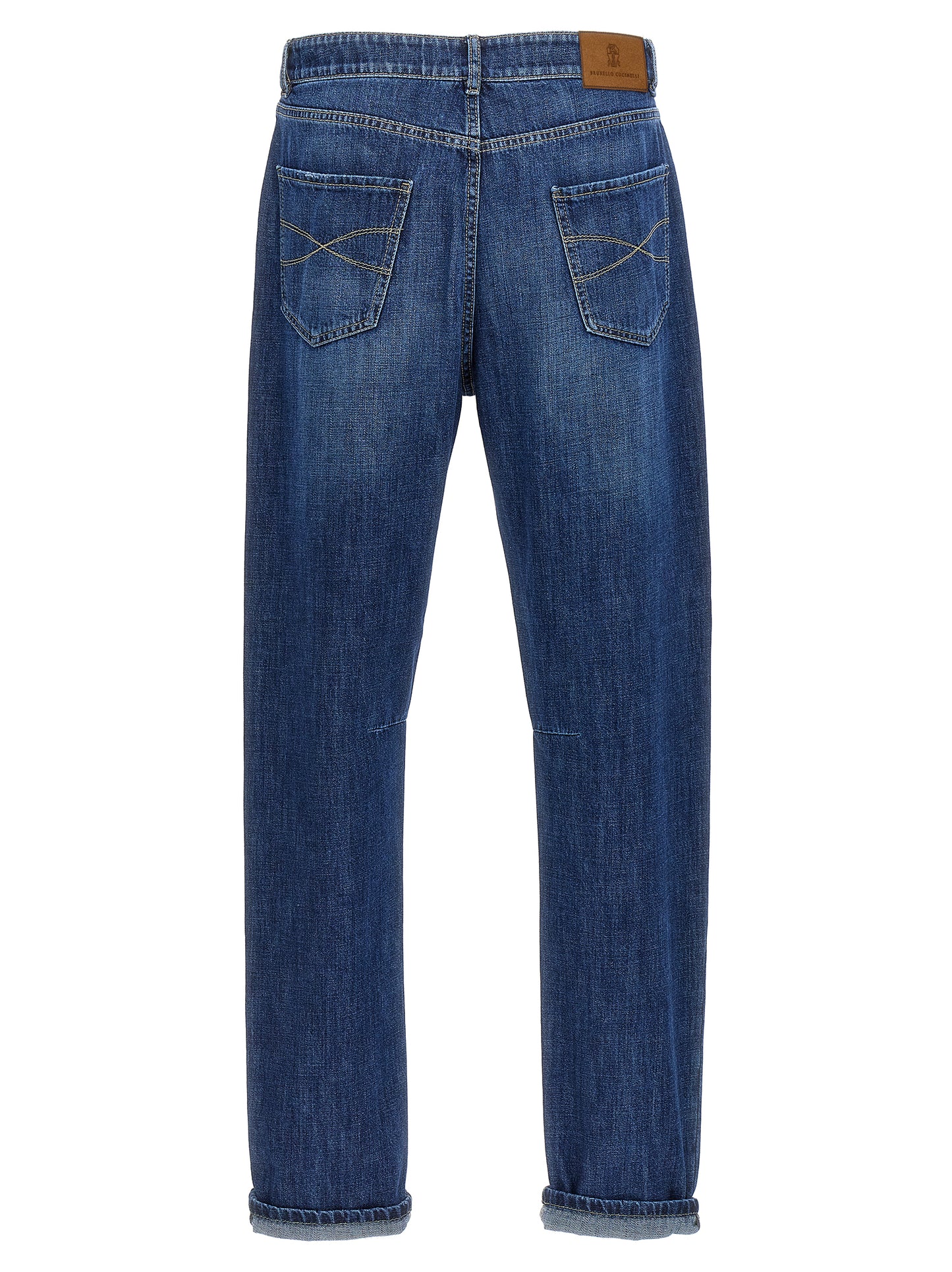 Brunello Cucinelli Men's Relaxed Fit Cotton Denim Jeans - Blue