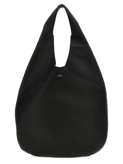 Shoulder Bag by A.P.C. for women in calfskin leather black presents a versatile silhouette, showcasing a secure and versatile with versatile shoulder-strap & handle for a sophisticated look.
