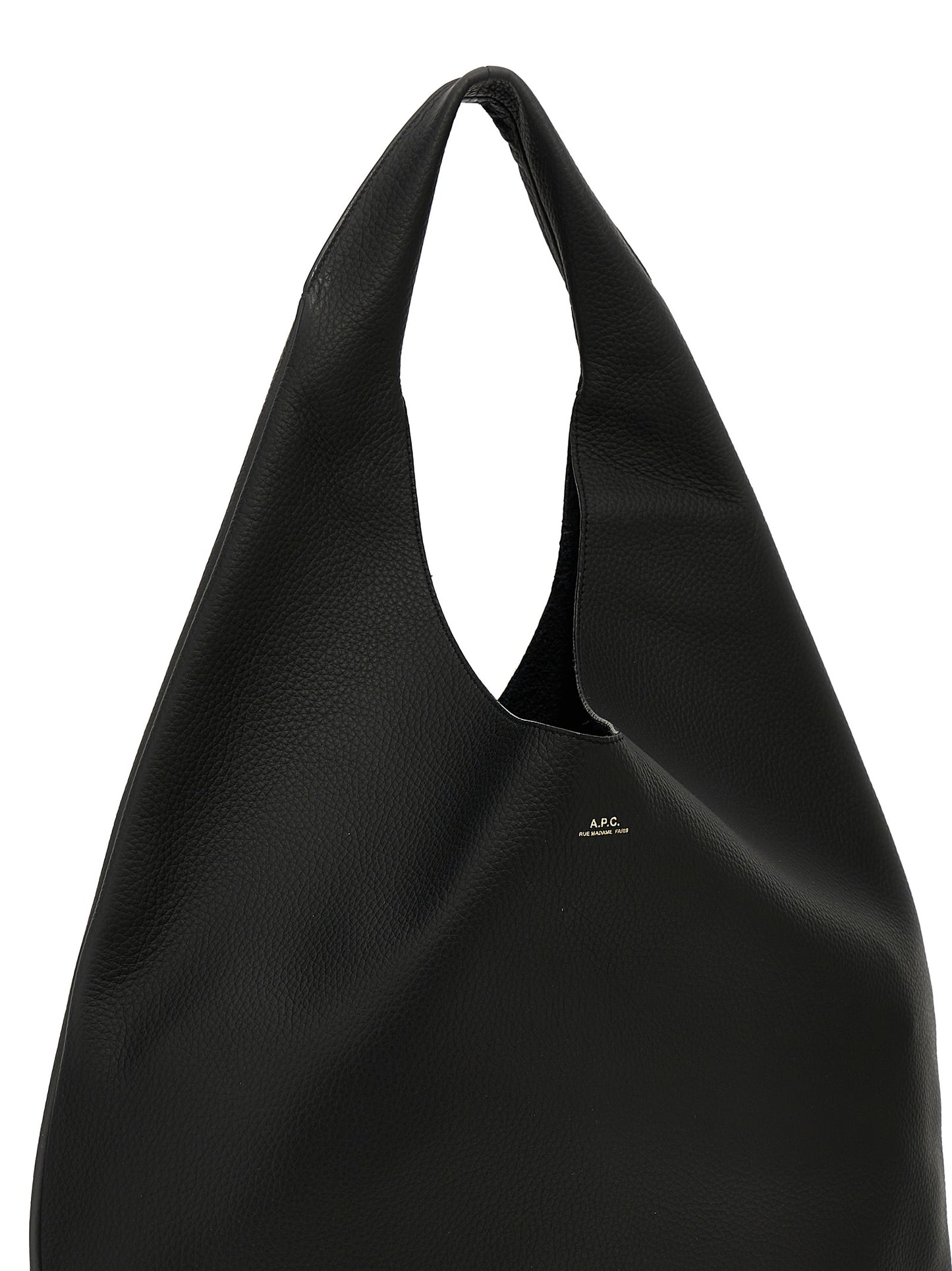 Shoulder Bag by A.P.C. for women in calfskin leather black features an effortlessly chic silhouette with a secure , ample , and versatile shoulder-strap & handle for effortlessly chic everyday luxury.
