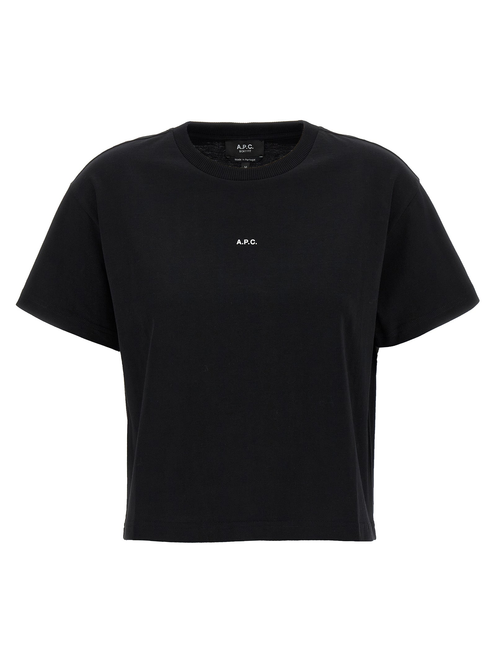 T-Shirt by A.P.C. for women in organic cotton bicolour, black & white features a plush silhouette, showcasing a sophisticated and for a truly plush finish.