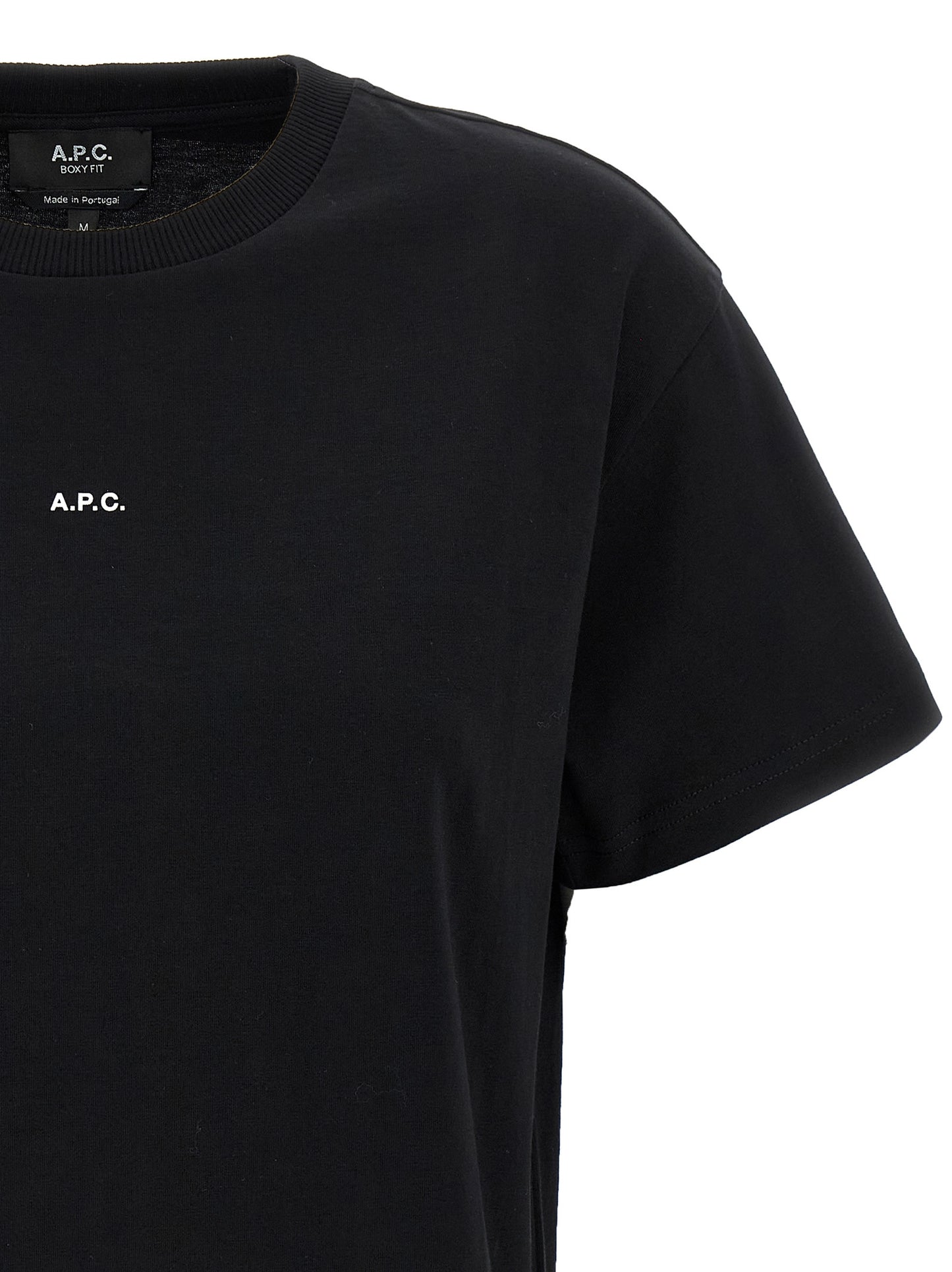 T-Shirt by A.P.C. for women in organic cotton bicolour, black & white showcases a fashionable silhouette, elegantly detailed with a fashionable and for a sophisticated, high-fashion look.