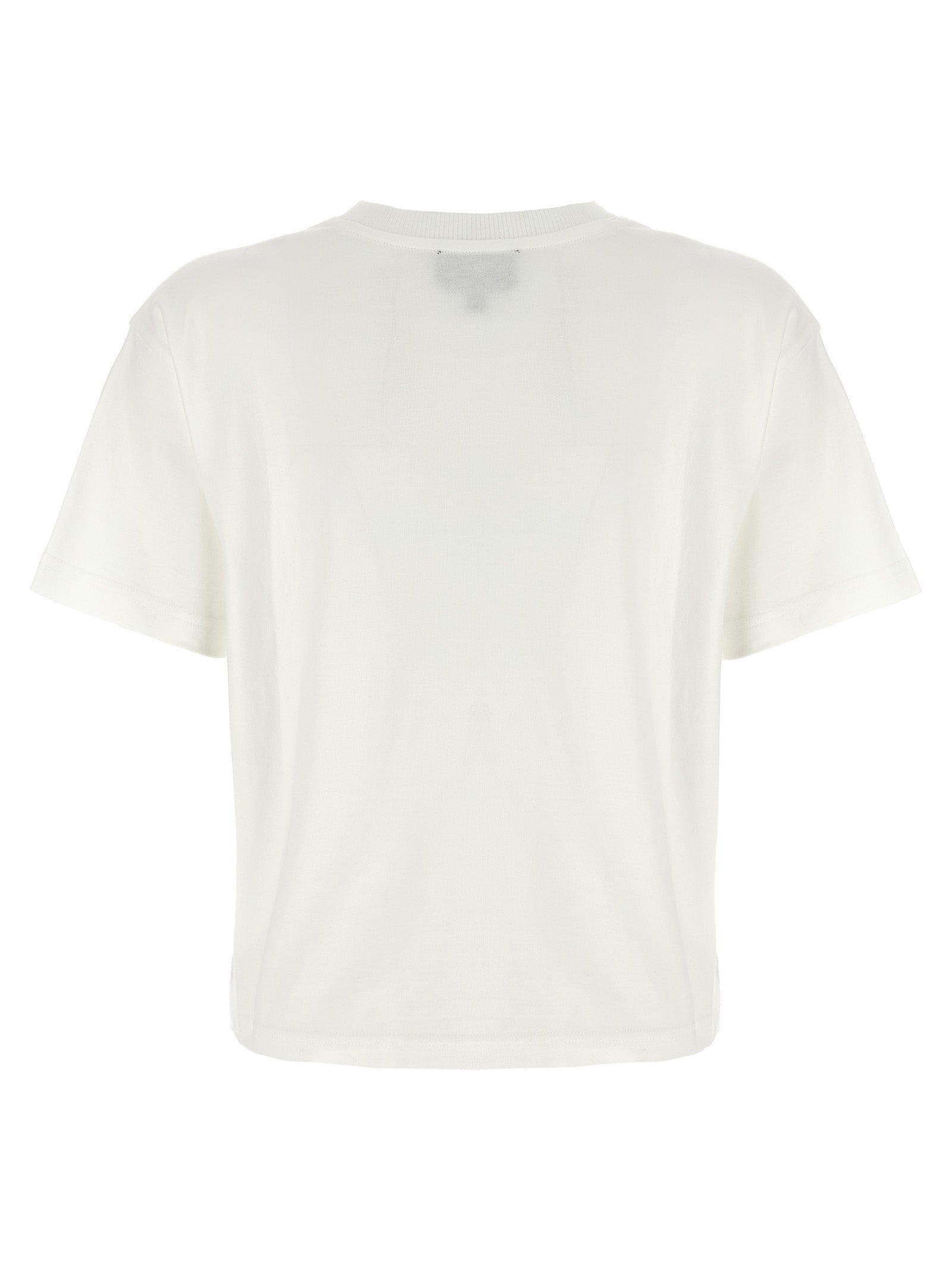 T-Shirt by A.P.C. for women in organic cotton bicolour, black, white & print showcases a fashionable silhouette, elegantly detailed with a fashionable and crew neckline for a sophisticated, high-fashion look.