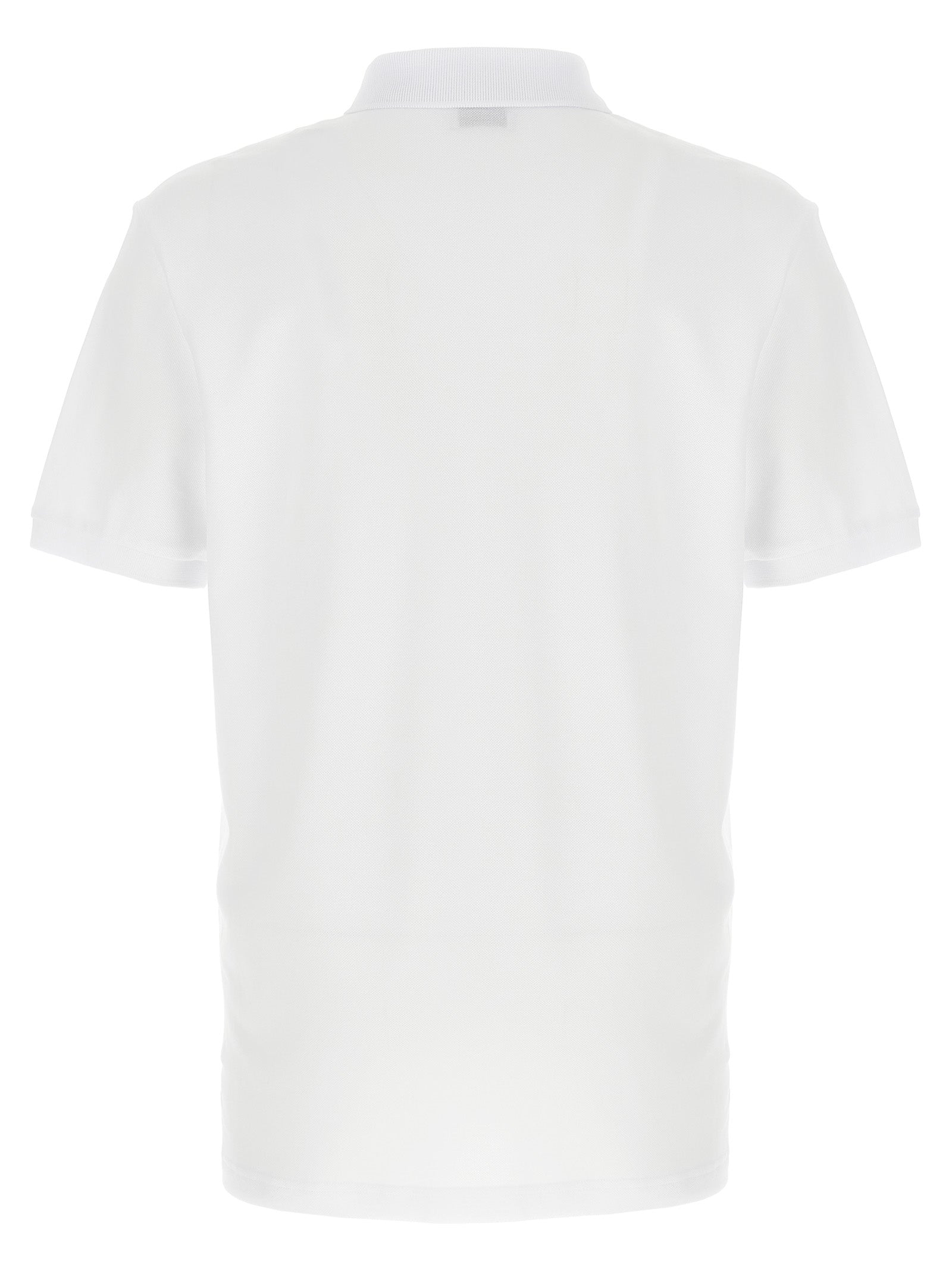 Polo Shirt by Moschino for men in cotton white & print presents a crisp silhouette, artfully detailed with a crisp and crisp .