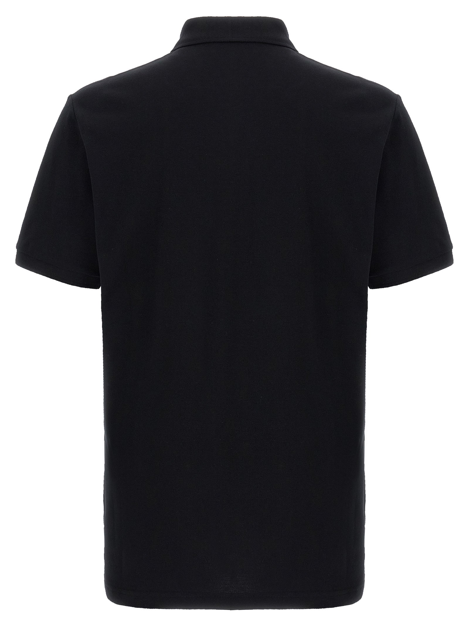 Polo Shirt by Moschino for men in cotton black & print presents a distinguished silhouette, showcasing a sophisticated and distinguished for a truly distinguished finish.