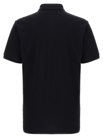 Polo Shirt by Moschino for men in cotton black & print presents a distinguished silhouette, showcasing a sophisticated and distinguished for a truly distinguished finish.
