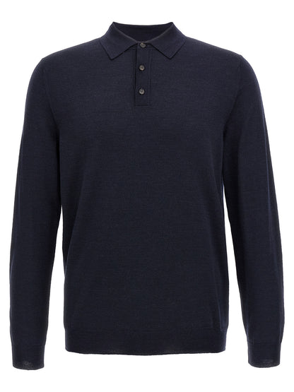 Polo Shirt by ZANONE for men in polyamide & virgin wool blue showcases a enviable silhouette, featuring a refined and for a enviable finish.