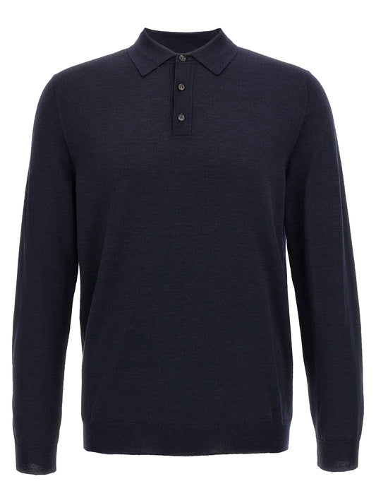 Polo Shirt by ZANONE for men in polyamide & virgin wool blue showcases a enviable silhouette, featuring a refined and for a enviable finish.
