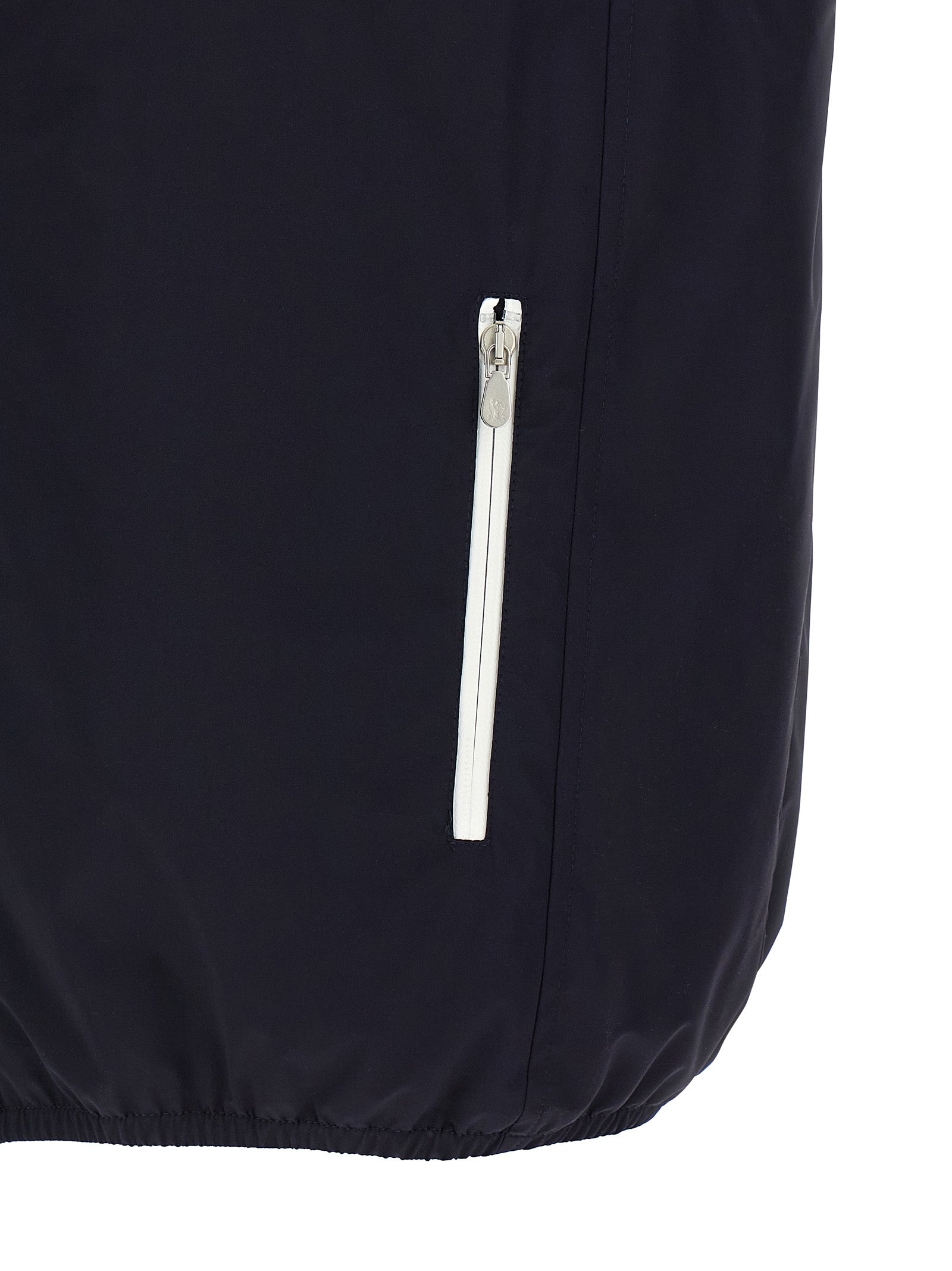Hooded Vest by Brunello Cucinelli for men in stretch polyamide blue & signature features a enviable silhouette, elegantly detailed with a enviable and functional pockets, hooded & insulated for a enviable finish.