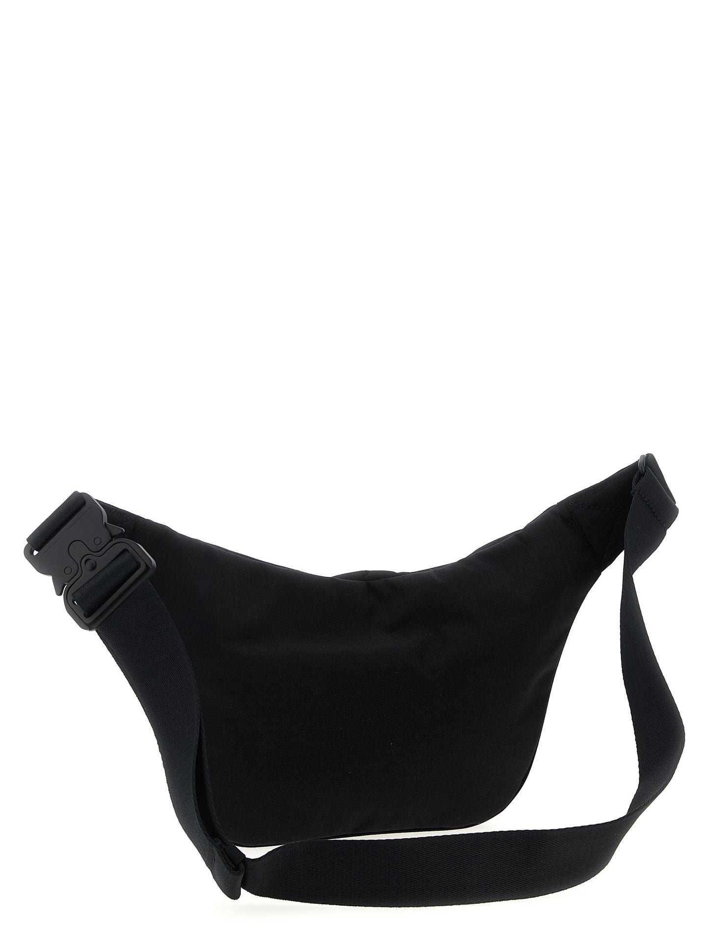 Crossbody Fanny Pack Handbag by Y-3 for unisex in polyamide black features a multifaceted silhouette, showcasing a secure zipper and multifaceted with versatile crossbody-strap, shoulder-strap & adjustable-strap for multifaceted style.