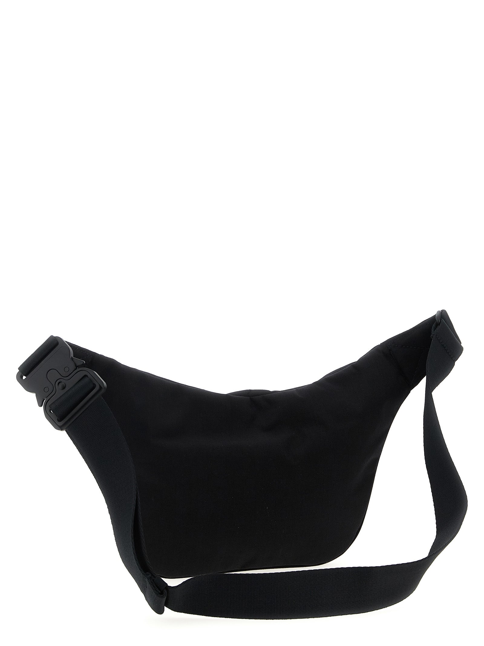 Crossbody Fanny Pack Handbag by Y-3 for unisex in polyamide black features a multifaceted silhouette, showcasing a secure zipper and multifaceted with versatile crossbody-strap, shoulder-strap & adjustable-strap for multifaceted style.